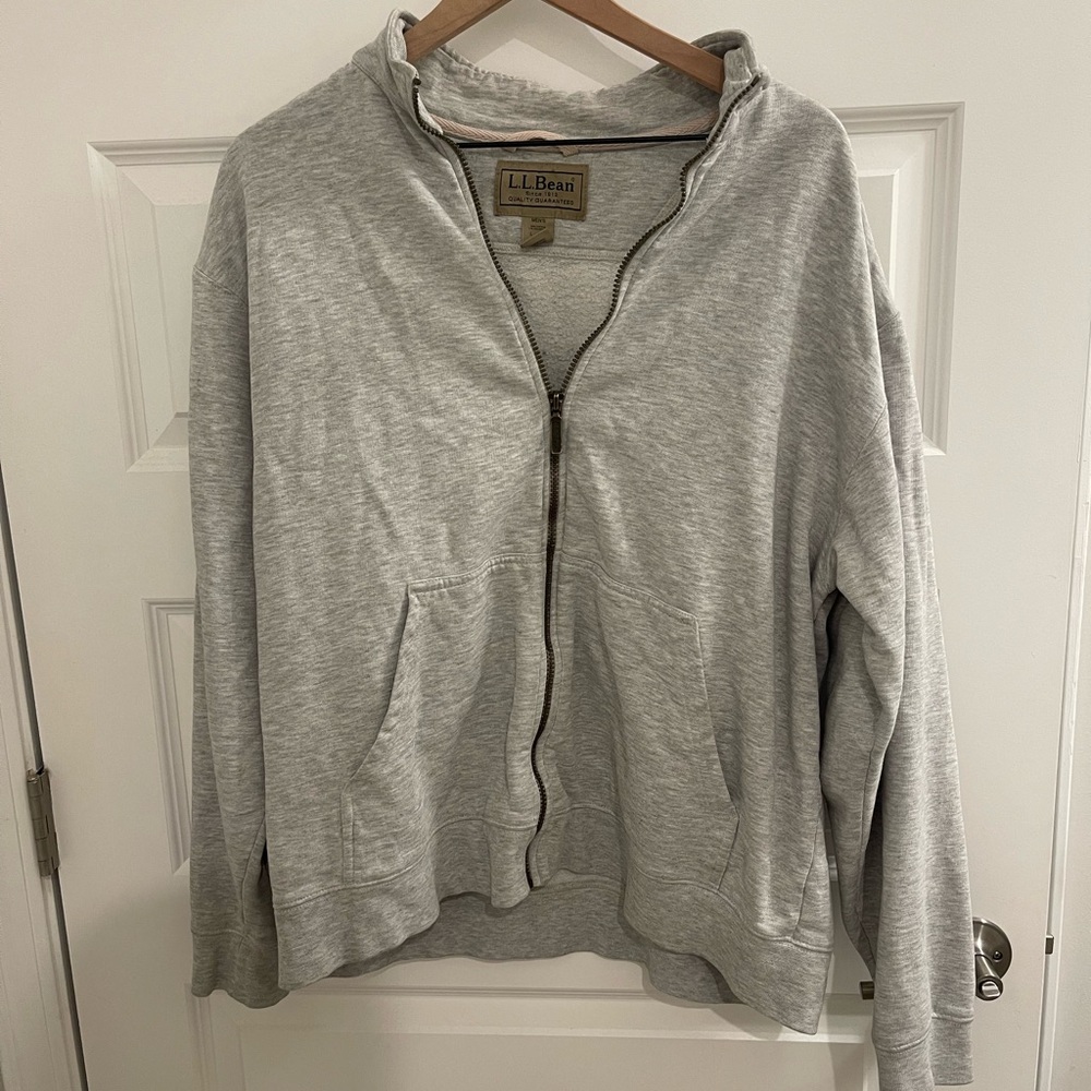 L.L. Bean Gray Zip-Up Jacket